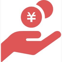 お金を受け取るアイコン　円編..